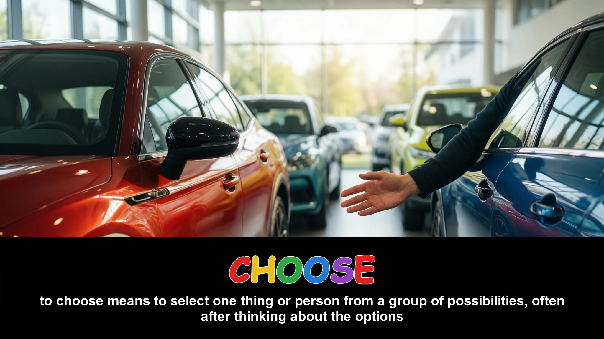 English Illustration for choose